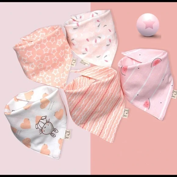 NWT BABY BANDANA BIBS - Picture 1 of 7